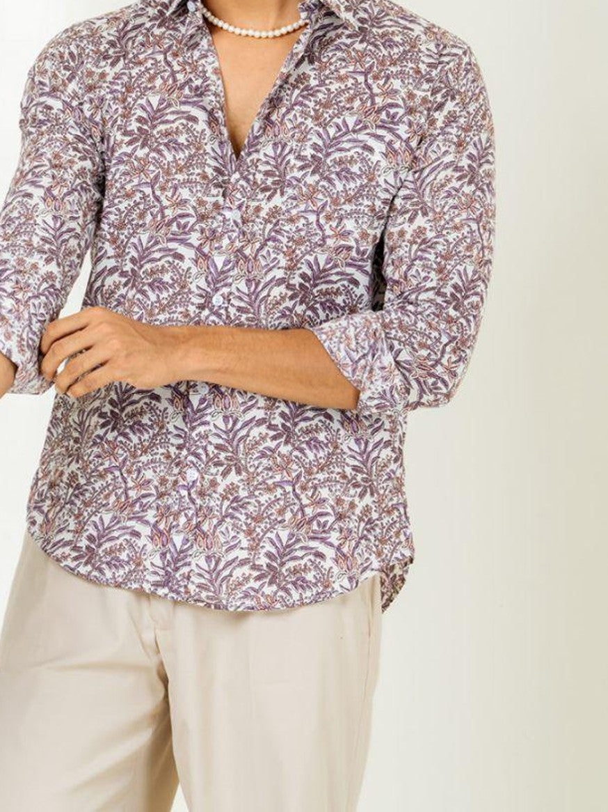 Men Printed Full Sleeve Shirt – Premium Casual Fit