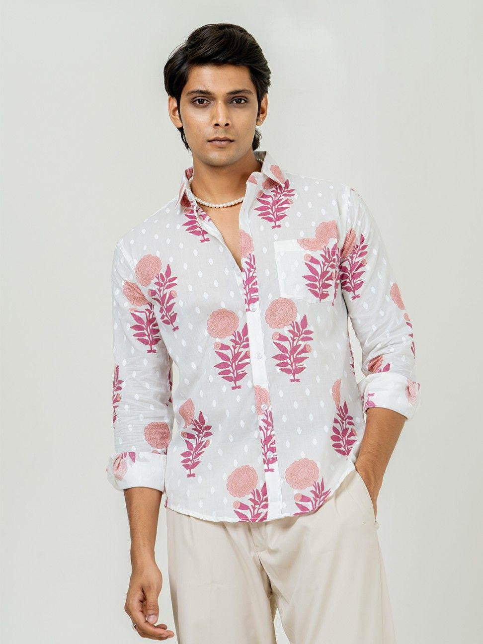 Men Printed Full Sleeve Shirt – Premium Casual Fit
