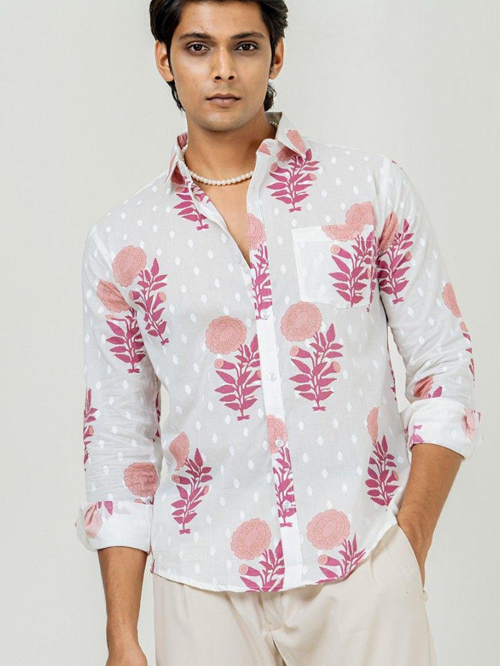 Men Printed Full Sleeve Shirt – Premium Casual Fit