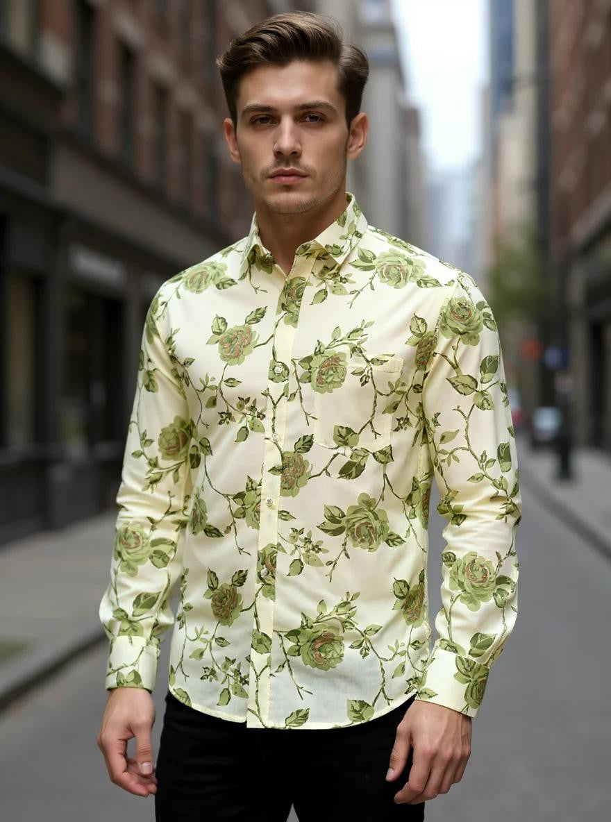 Men Printed Full Sleeve Shirt – Premium Casual Fit