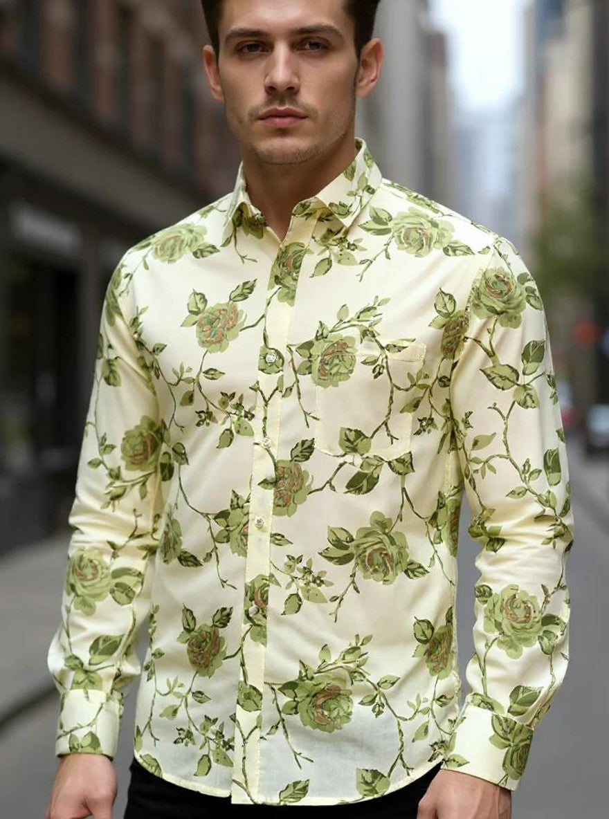 Men Printed Full Sleeve Shirt – Premium Casual Fit