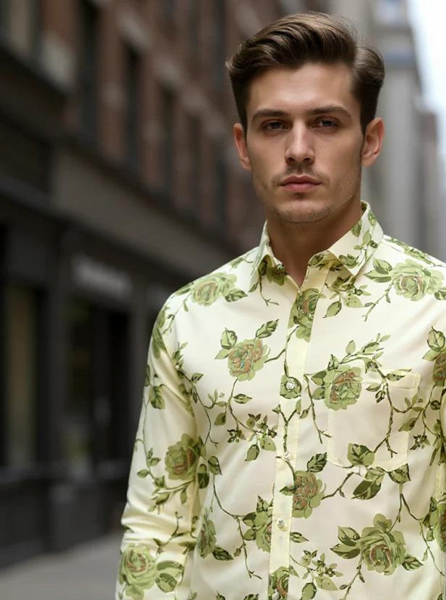Men Printed Full Sleeve Shirt – Premium Casual Fit