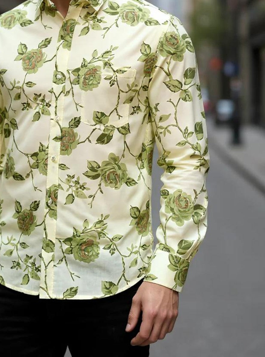 Men Printed Full Sleeve Shirt – Premium Casual Fit